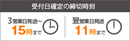 受付日確定の締切時刻
