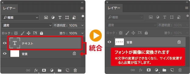 レイヤーを結合